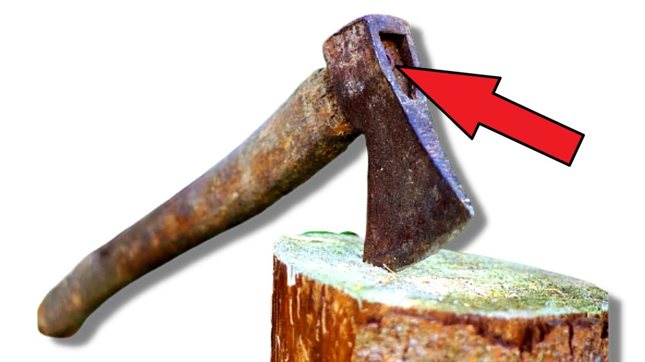 ТОПОР БОЛЬШЕ НЕ СЛЕТИТ ! Дедовский способ насадки топора смотреть онлайн