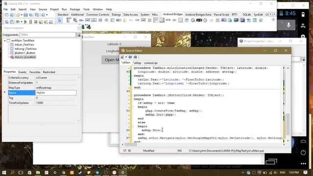 Lazarus LAMW Android Map Location Demo смотреть онлайн