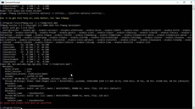 ffmpeg basics - get information about video files - codec, resolution, frame rate, etc смотреть онлайн