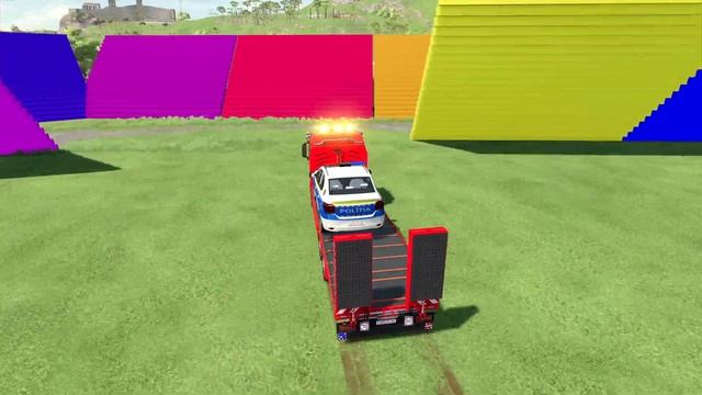 COLORS DACIA, DODGE, VOLKSWAGEN POLICE CARS & FORD RANGER PICKUP TRANSPORTING! FS22 смотреть онлайн