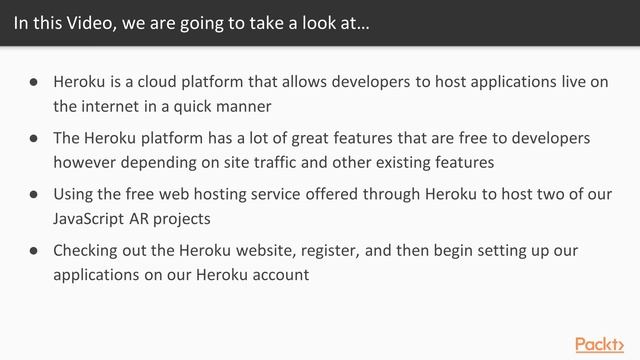 Augmented Reality for JavaScript Developers : Going over Web Hosting with Heroku | packtpub.com смотреть онлайн