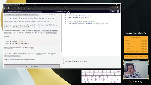 freeCodeCamp - JavaScript Algorithms and Data Structures #01 смотреть онлайн