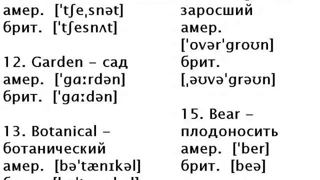 20 СЛОВ (5) Английские слова с транскрипцией и переводом смотреть онлайн