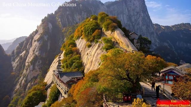 Beautiful China Mountains With GuZheng Music, For Relaxing & Meditation