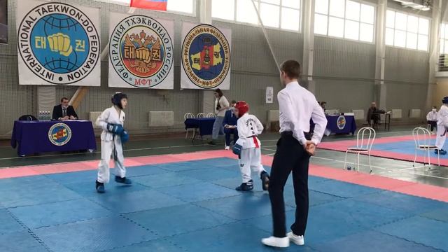 14.02.2021 г. Региональный турнир «Рождественские встречи» по тхэквондо МФТ. Спарринг 2:1 смотреть онлайн