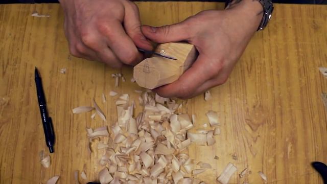 Резьба по дереву. Вырезаю фигурку монаха с кружкой пива. Процесс. Часть 1.HQ720