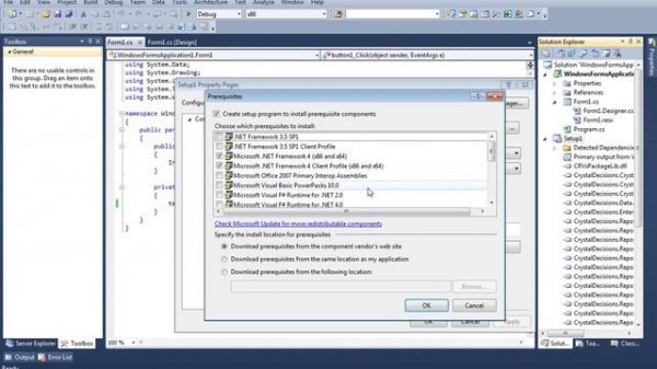create setup in c# net(.exe)  visual studio 2005,2008,2010