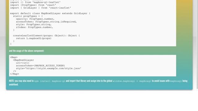 Render mapbox vector tiles inside react-leaflet? смотреть онлайн