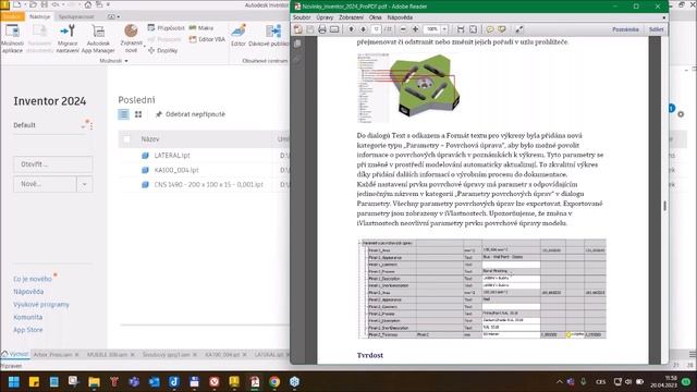 Novinky Autodesk Inventor 2024