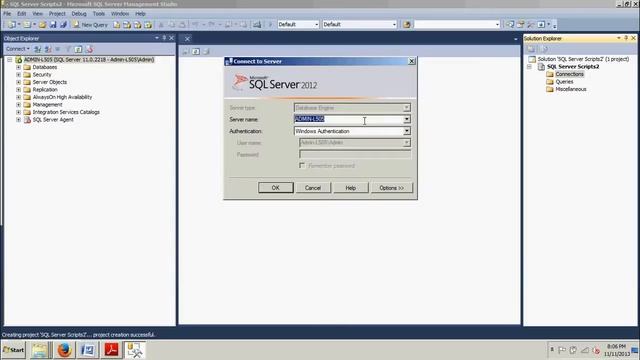 SQL Server Tutorial 2: Using Management Studio to create solutions and projects смотреть онлайн