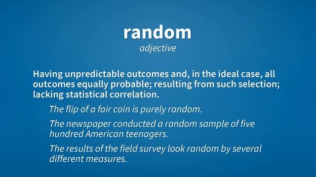 Random | Meaning of random смотреть онлайн