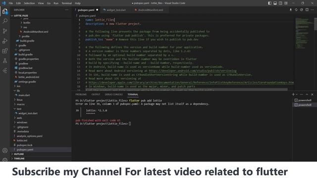 A package may not list itself as a dependency || Pubspec.yaml error || Flutter errors - 100% Solve смотреть онлайн