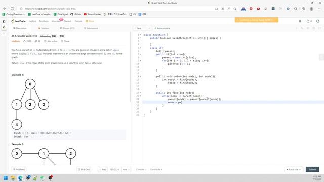 LeetCode 261 | Graph Valid Tree | Union Find | Java смотреть онлайн