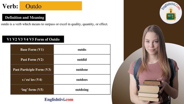 Outdo V1 V2 V3 V4 V5 Base Form, Past Simple, Past Participle Form of Outdo | Englishtivi.com смотреть онлайн