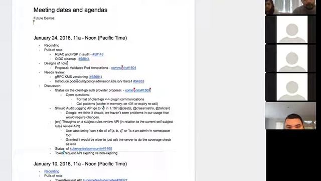 Kubernetes SIG Auth 20180124 смотреть онлайн