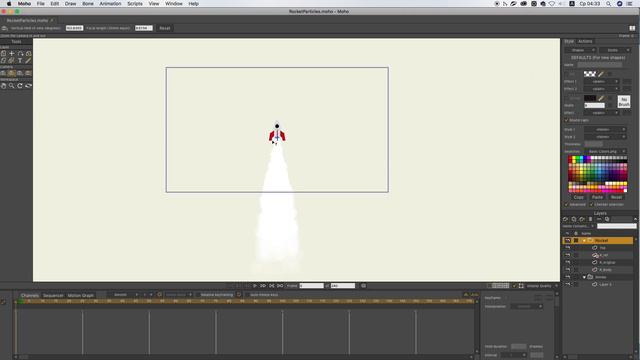 15 - как сделать полет ракеты. Учимся работать с частицами и движением вдоль пути. смотреть онлайн