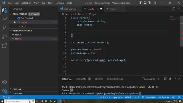 How to Create Classes in Typescript - Relearning Angular Part 8 смотреть онлайн