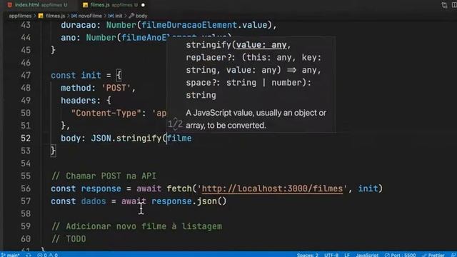 #16 - Frontend JS Fetch API - POST (Criar Filmes) смотреть онлайн