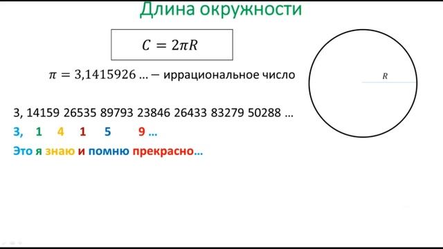 Урок 2 Длина окружности и площадь круга смотреть онлайн