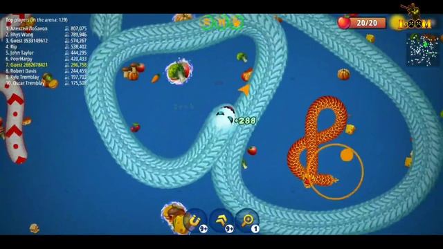 Worms zone io pro skill gameplay | Snake Game | slither snake oggy Saamp Snake io | Rắn Săn Mồi gam смотреть онлайн