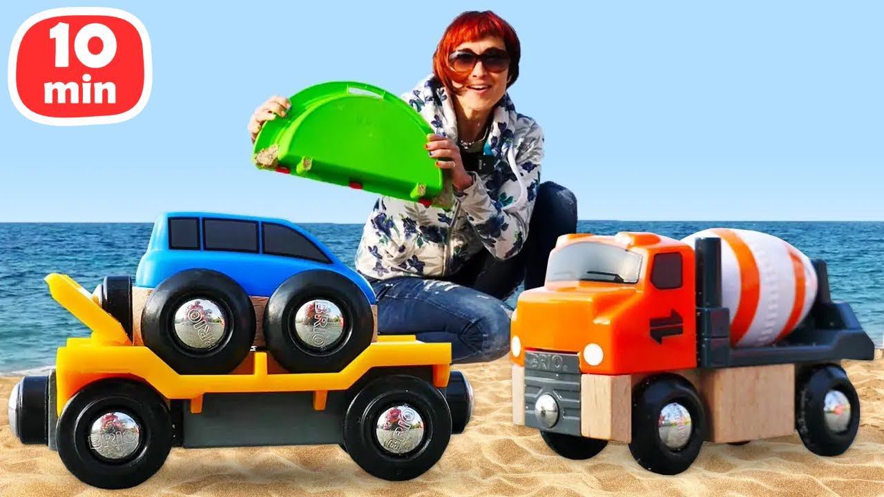Маша Капуки Кануки и машинки играют на пляже! Видео для детей про машинки смотреть онлайн
