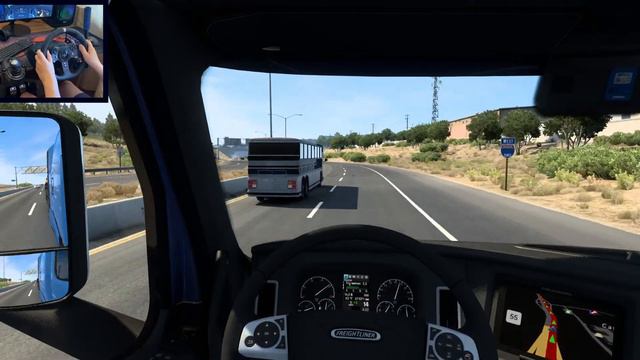 605HP Freightliner Cascadia 72 Sleeper RR - 18 Передач / American Truck Simulator смотреть онлайн