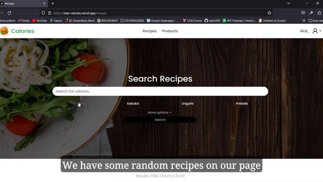 Recipe Tracking Website by sinarhen. CS50 Final Project. смотреть онлайн