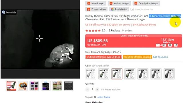 InfiRay Thermal Camera E2N E3N Night Vision for Hunt WiFi Waterproof Thermal Imager New смотреть онлайн