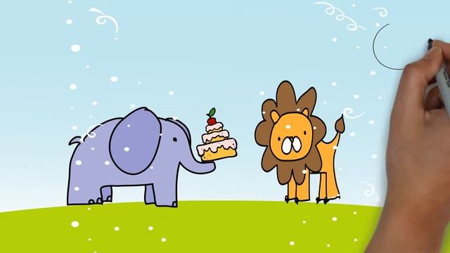 Мой первый переделанный рисованный видео ролик Слон и Лев смотреть онлайн
