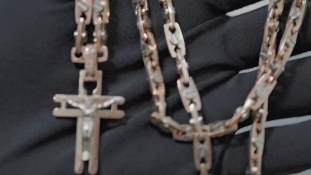 Золотая цепочка 55 грамм и крест 8 грамм. Работа под заказ. Шурша | SHURSHA. 585 проба. смотреть онлайн