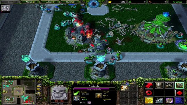 Footmen Frenzy WarCraft 3 gameplay with friends :DDD смотреть онлайн