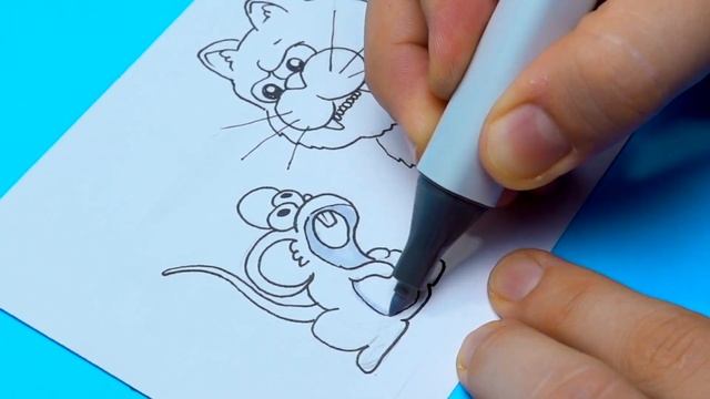 FUNNY AND SIMPLE THINGS YOU CAN MAKE OF PAPER Cute and Hungry Cat Paper Game for Kids смотреть онлайн