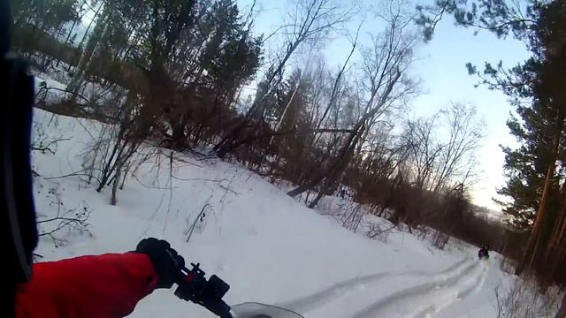 Абзаково. Покатушки на снегоходе смотреть онлайн