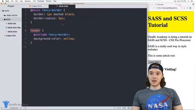 Mixins | Sass & Scss | Tutorial 9 смотреть онлайн