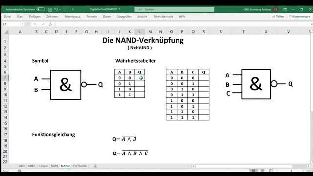 NAND - Verknüpfung / Digitaltechnik / Wahrheitstabelle / Symbol / Funktionsgleichung смотреть онлайн