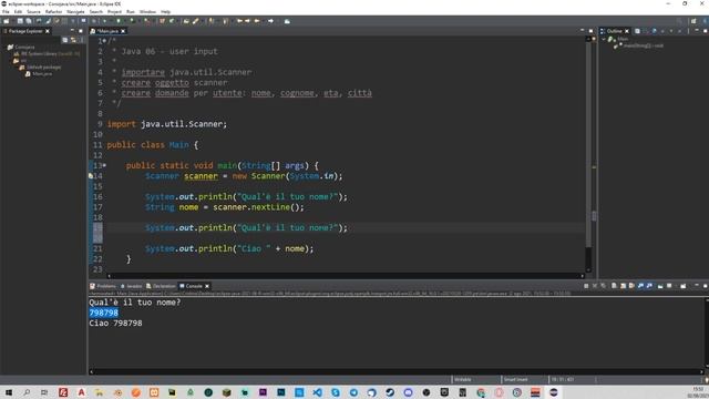 Input dell' Utente - JAVA TUTORIAL ITALIANO 06 смотреть онлайн