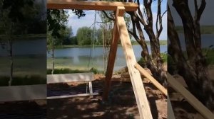 Качели своими руками из остатков бруса