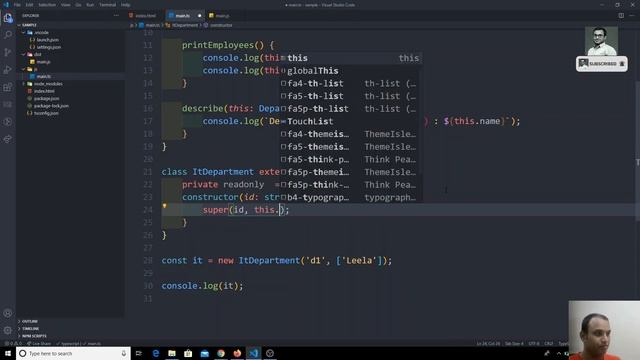 29. Implementing Inheritance concept in the typescript смотреть онлайн