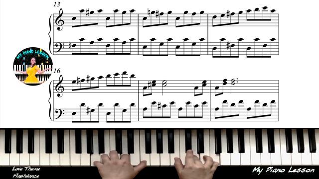 Flashdance - Love Theme - Piano Tutorial by Marina Kirova + Free Piano Sheet Music смотреть онлайн