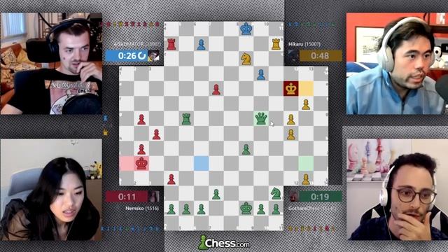 4 Player Chess Ft. Gotham, Hikaru, Agadmator, Nemo