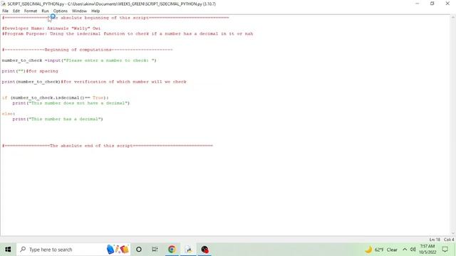Python3| isdecimal function - It checks if a number has a decimal and the judgments are t/f смотреть онлайн