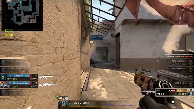 cs go faceit ELO 2200 average 1v4 clutch WH & AIMBOT смотреть онлайн