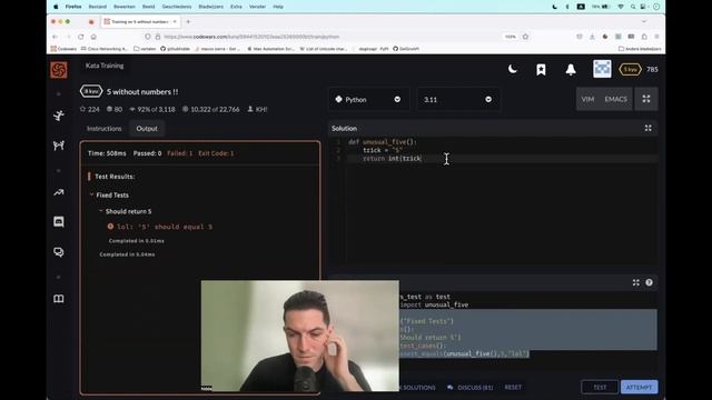 Codewars (Python?) | 5 without numbers !! | kyu8 смотреть онлайн