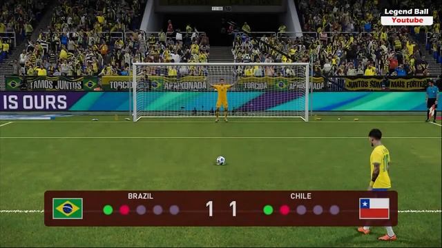 Brazil vs Chile | Penalty Shootout World Cup Qualifiers 2022 | Pes Gameplay смотреть онлайн