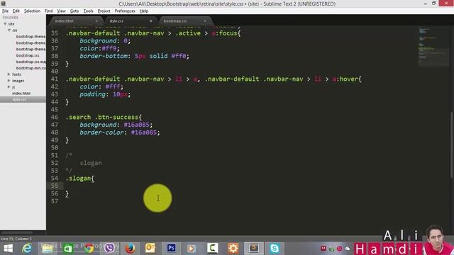 17 Bootstrap , HTML, CSS - Header - Welcome كتابة الكود هيدر الصفحة смотреть онлайн