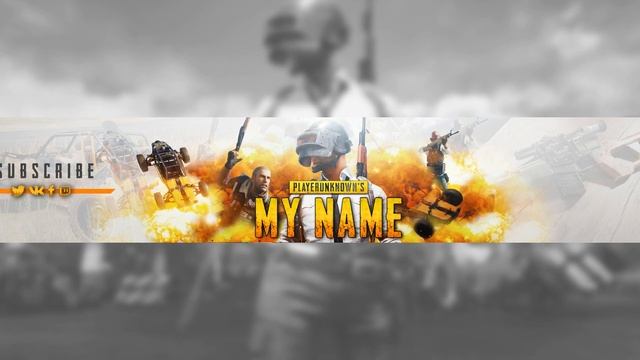 PUBG YOUTUBE BANNER TEMPLATE FREE DOWNLOAD | Photoshop PSD+FONT | #2 смотреть онлайн