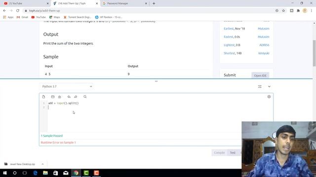 Add Them Up || Solution in Python || Competitive Programming Bangla || Toph смотреть онлайн