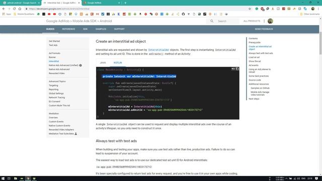 Full-screen Ads (or) Interstitial Ads in Android using Android Studio - Kotlin смотреть онлайн