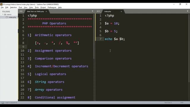 #5 PHP Operators PART 01 | PHP Tutorial | PHP Programming | PHP for Beginners | PHP Fundamentals смотреть онлайн