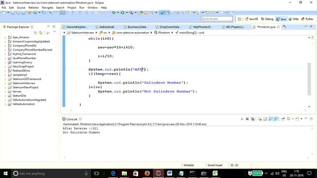 Selenium Interview Questions and Answers ~Java Programing How to check palindrome number смотреть онлайн